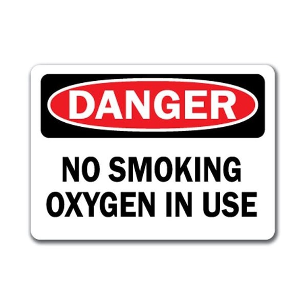 Signmission Danger Sign-No Smoking Oxygen In Use-10in x 14in OSHA, 10" L, 14" H, DS-No Smoking Oxygen In Use DS-No Smoking Oxygen In Use - main